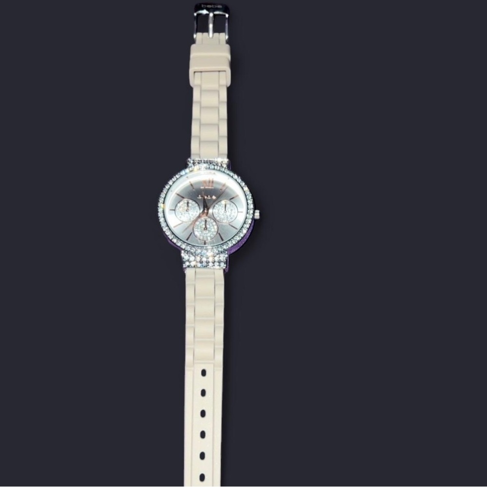 Bebe Silver and Cream Watch